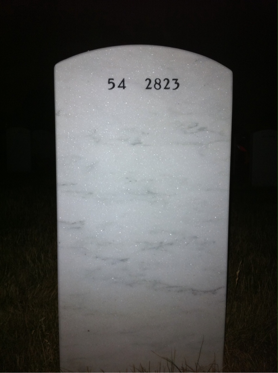 Back of headstone — Carl Dupke