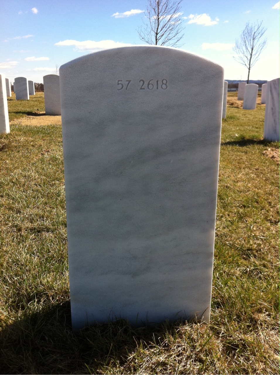 Back of headstone — William Peirce Newton