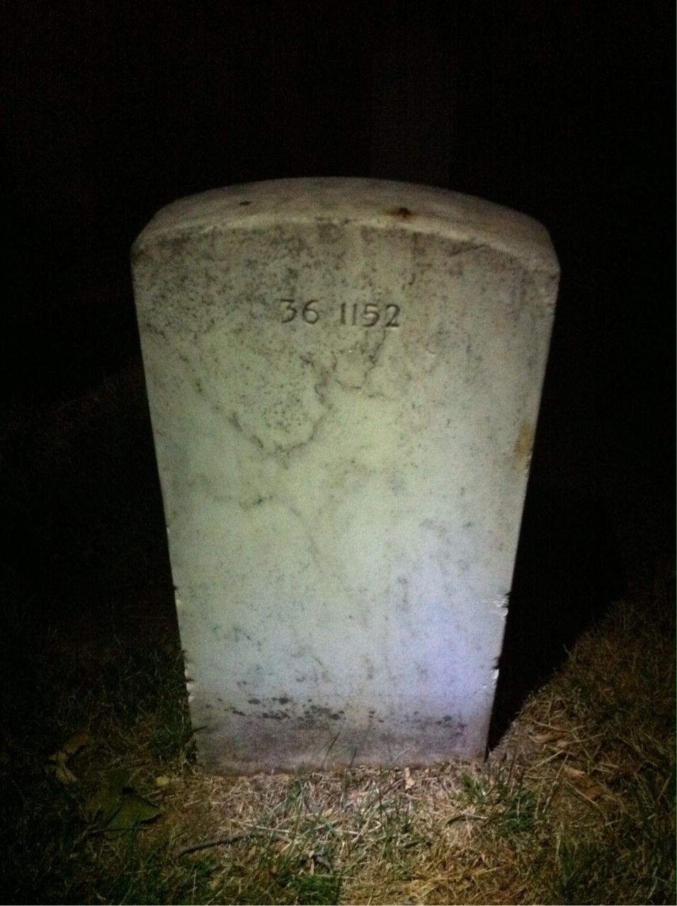 Back of headstone — William Cyrus Gilmore
