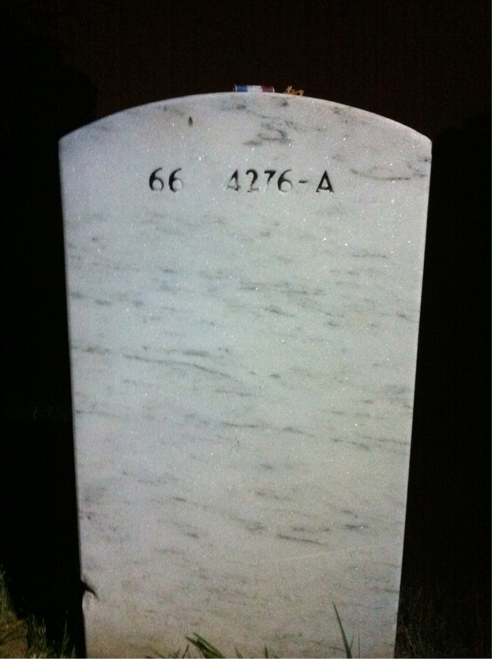 Back of headstone — Richard Bennis