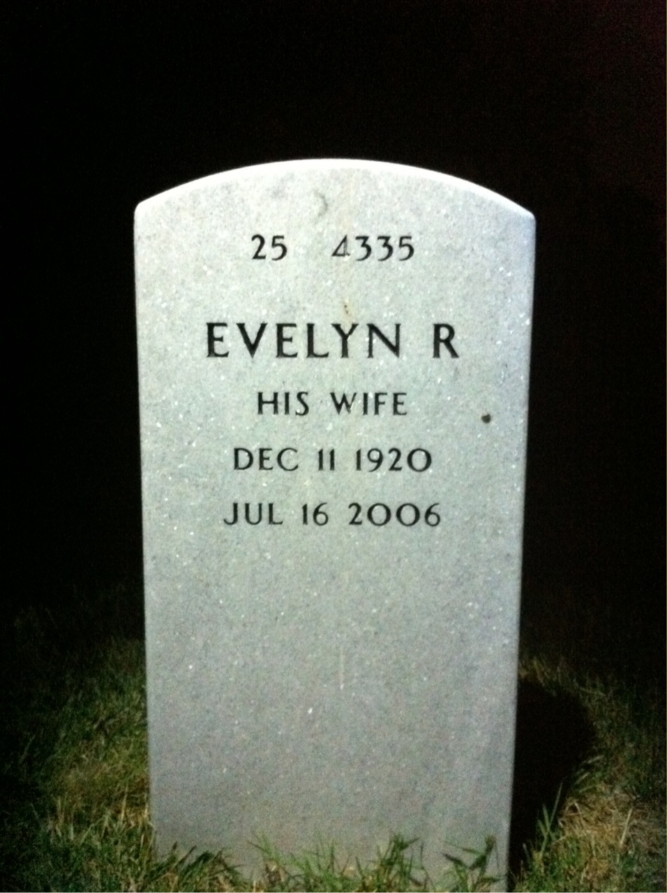 Back of headstone — Edward Dougherty