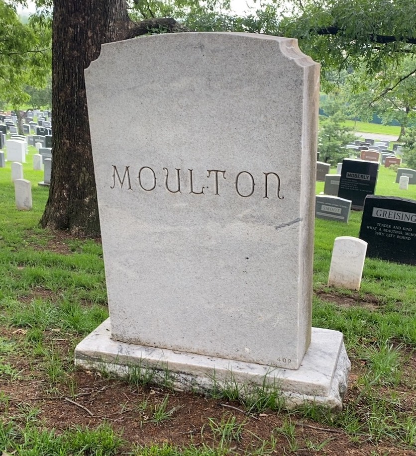 Back of headstone — Earl Moulton