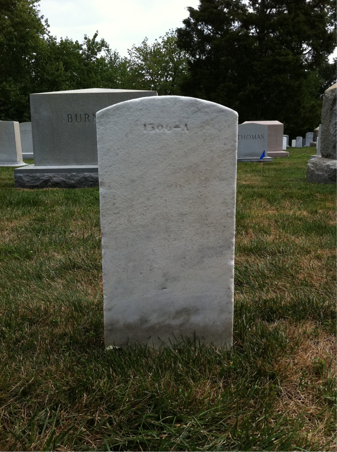 Back of headstone — Verl Armstrong