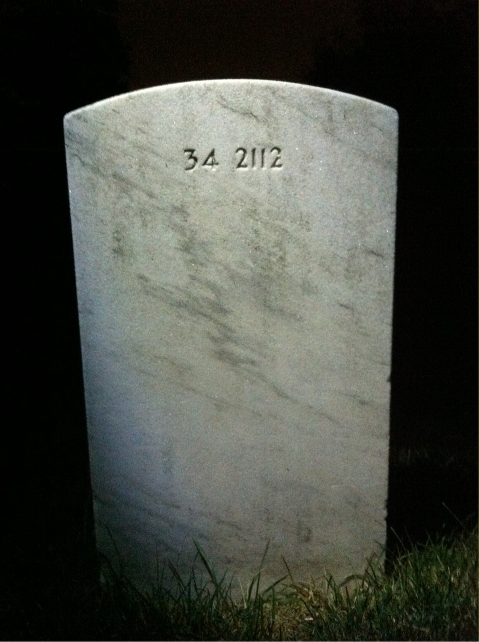 Back of headstone — Walter Berg