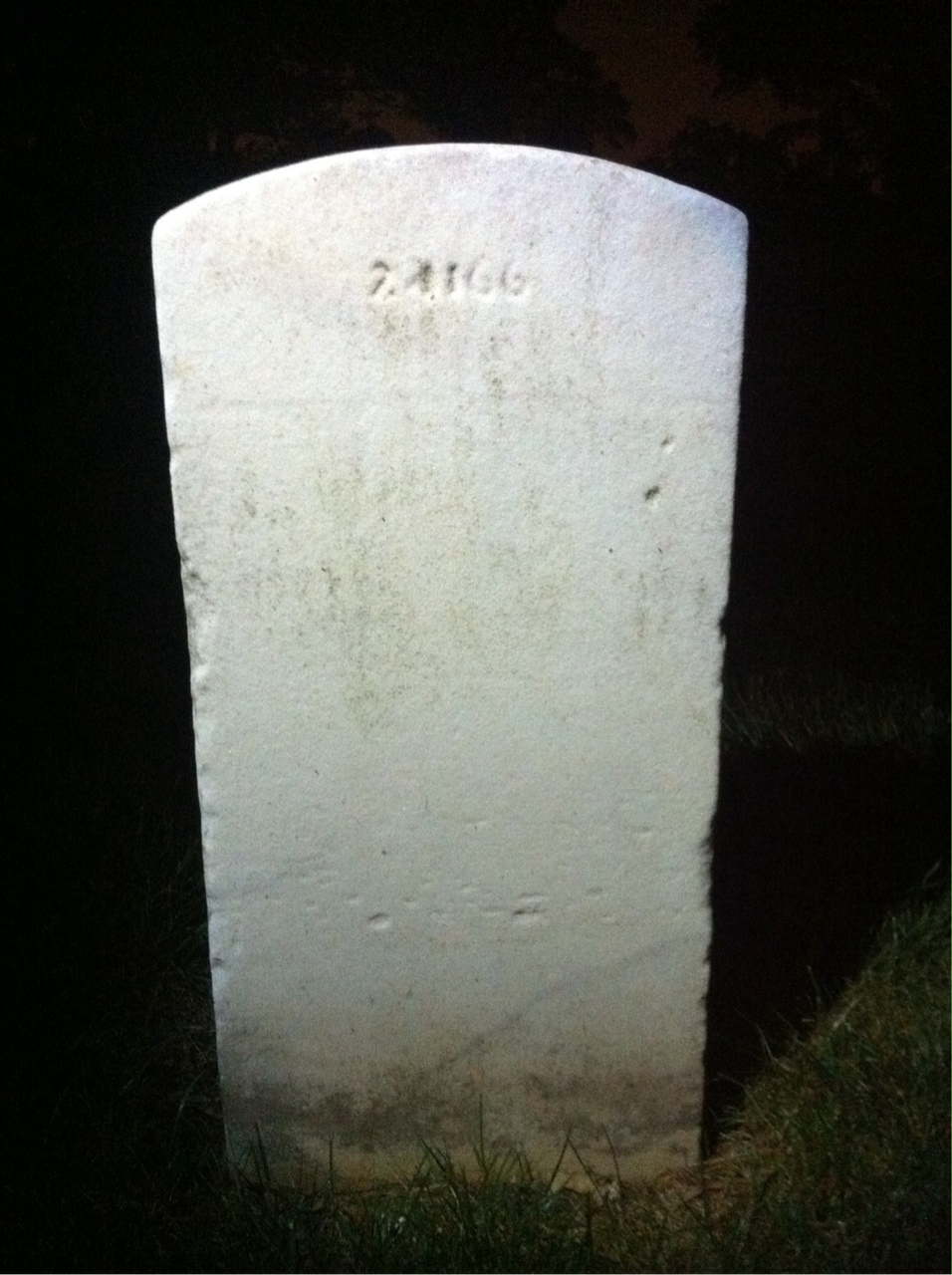 Back of headstone — George Morrison