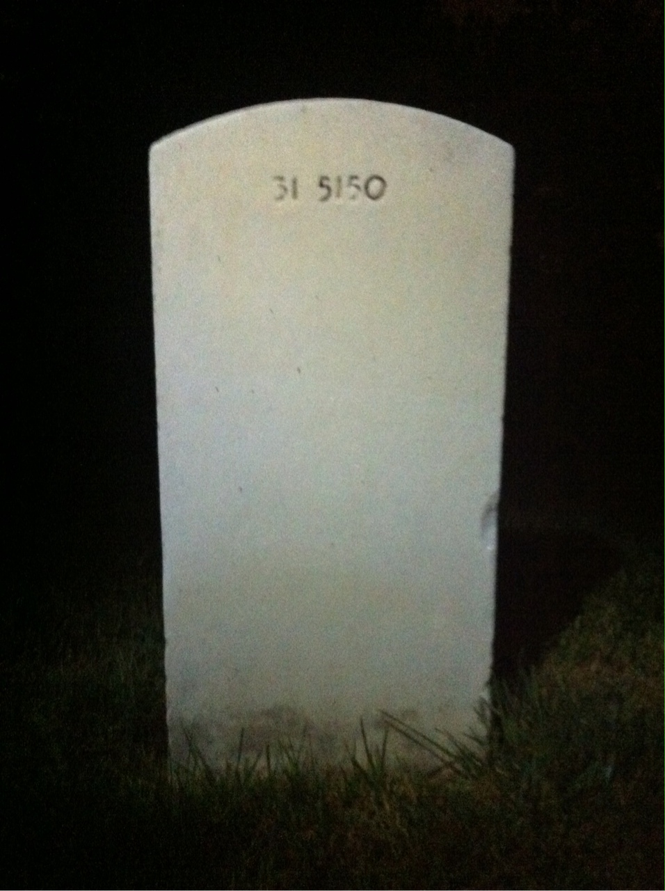 Back of headstone — Lonie Moran