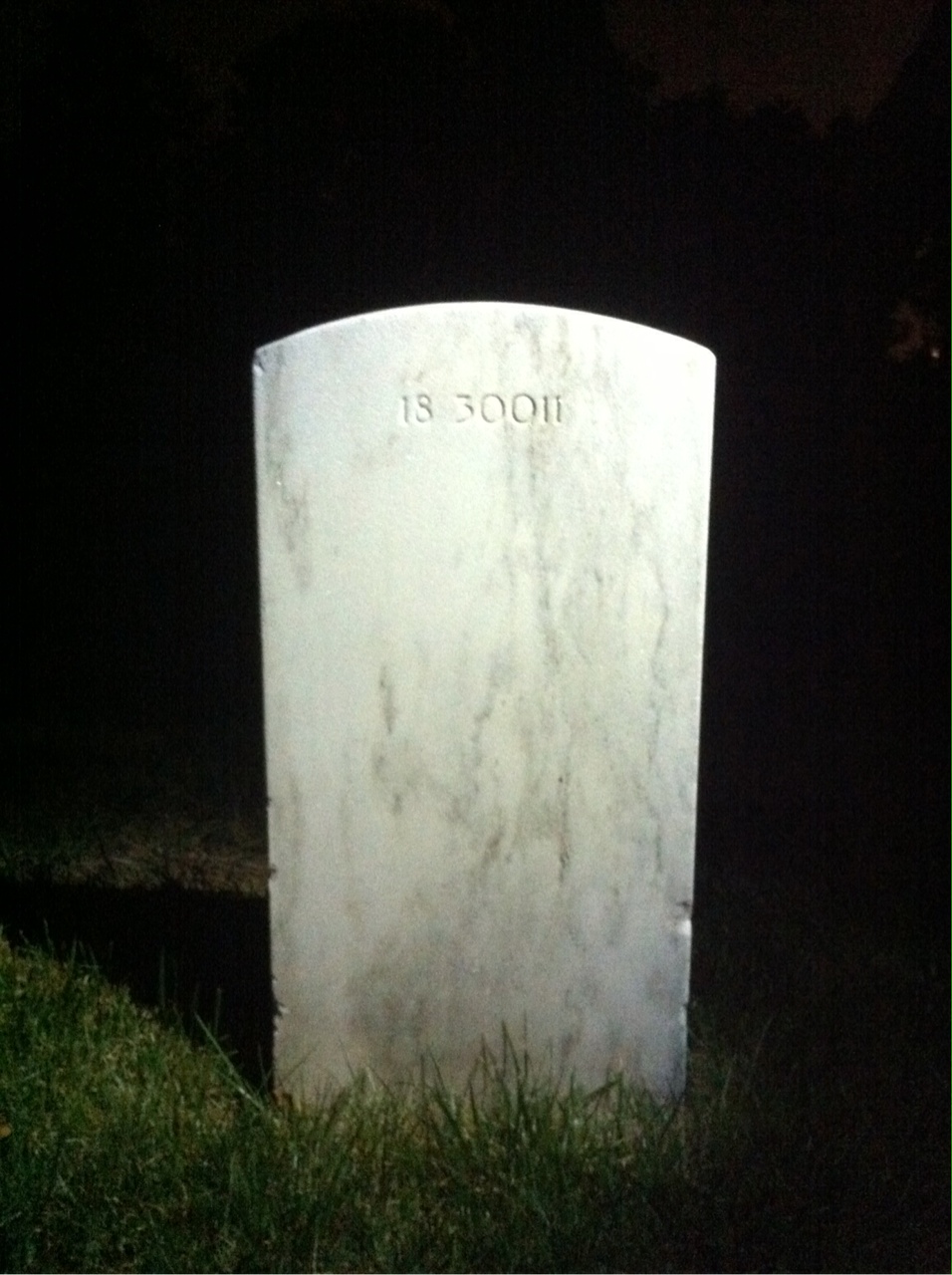 Back of headstone — Daniel Ahmay