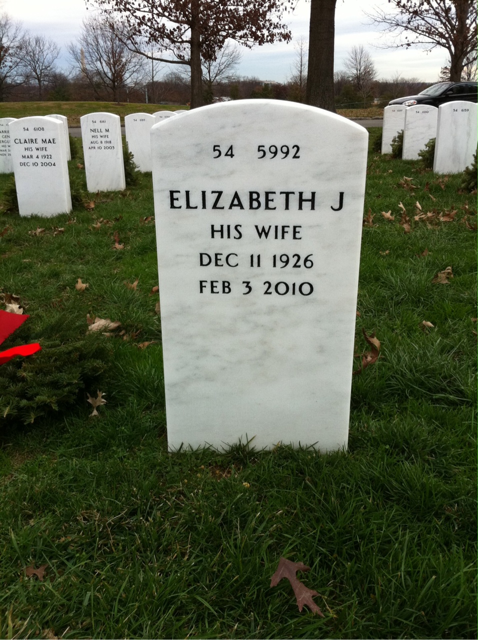 Back of headstone — Max Hall