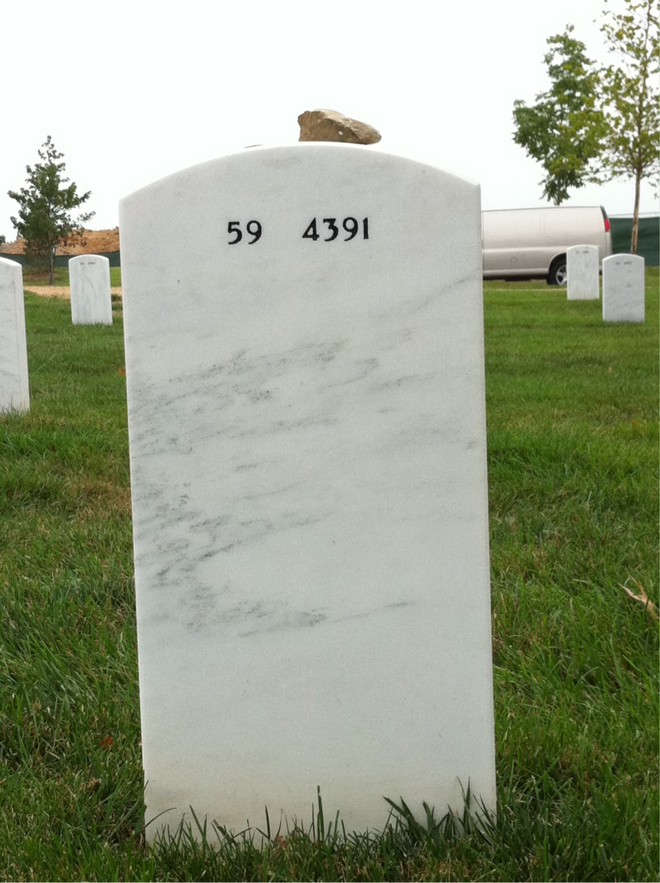 Back of headstone — Thomas E Connell