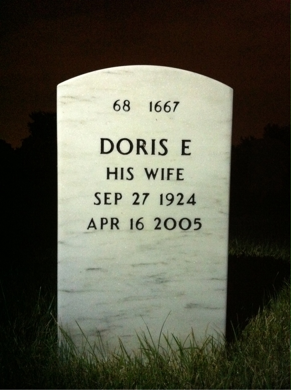 Back of headstone — Boyd Arnold