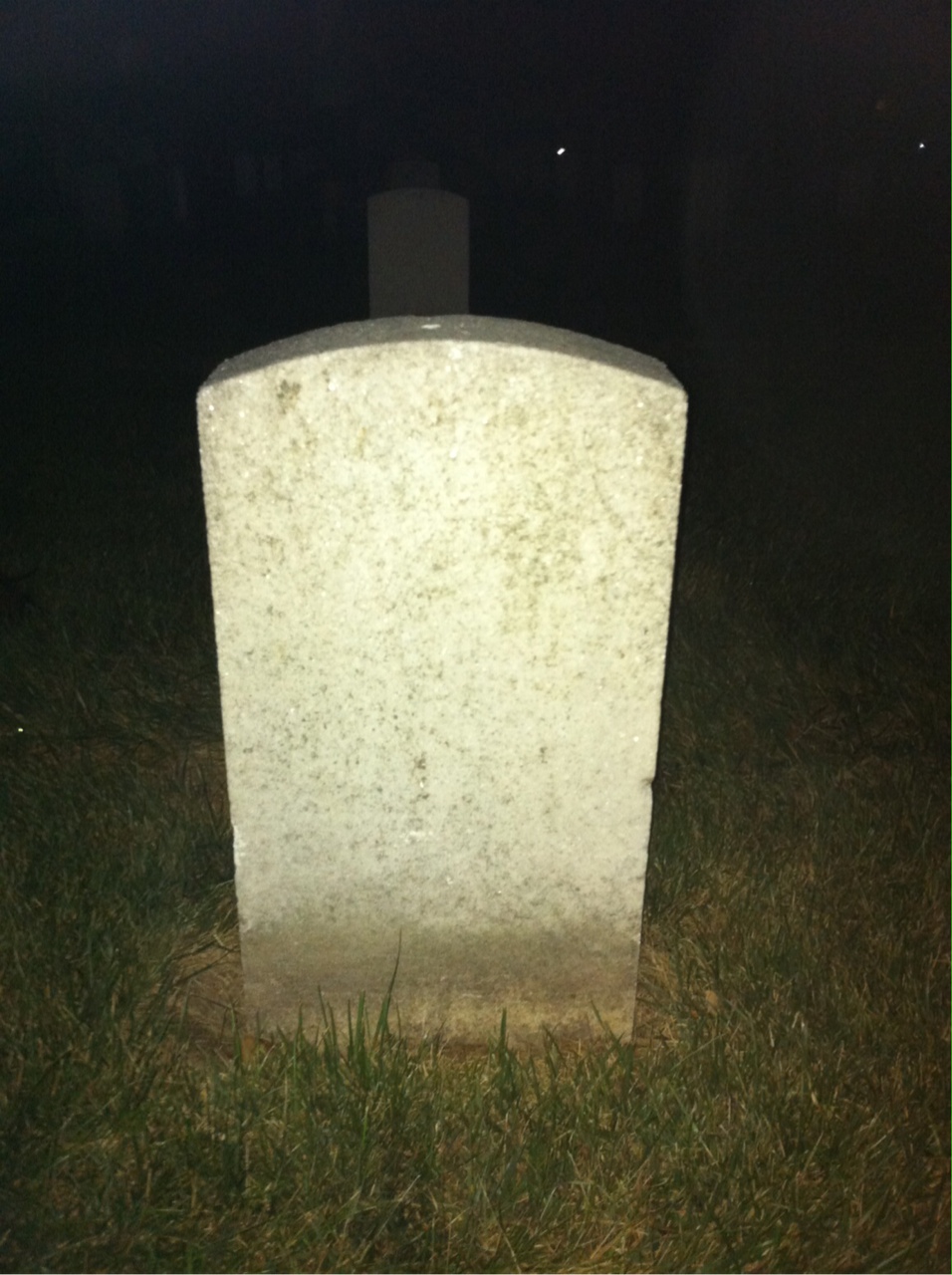 Back of headstone — Aretus Baker