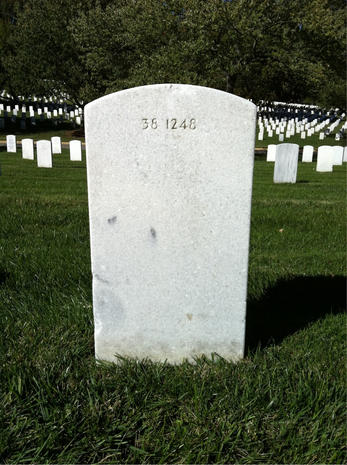 Back of headstone — David Athey