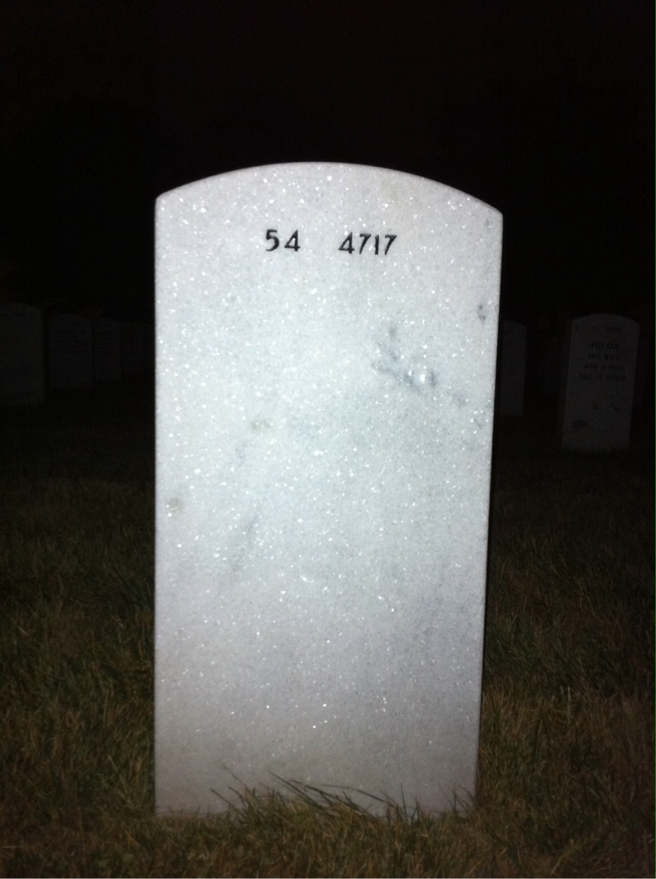 Back of headstone — George Eicke