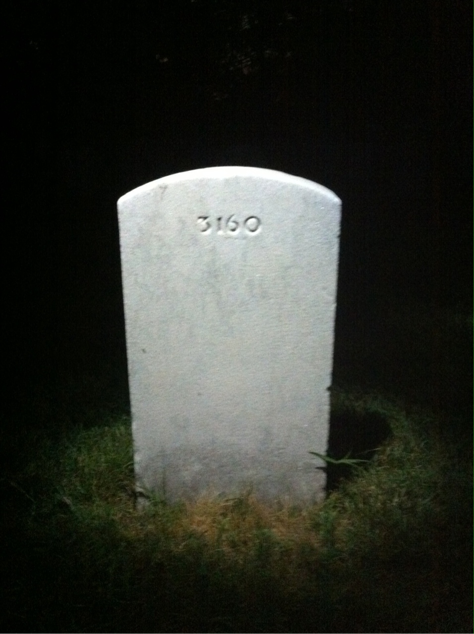 Back of headstone — Hubert Ellenberger