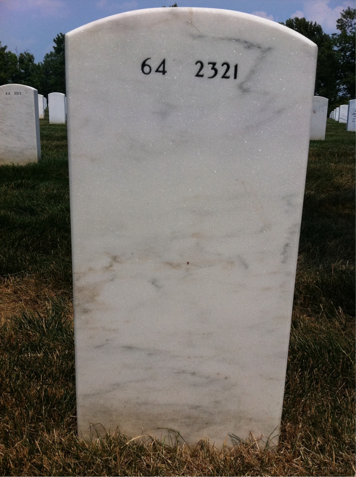 Back of headstone — Lloyd Ball