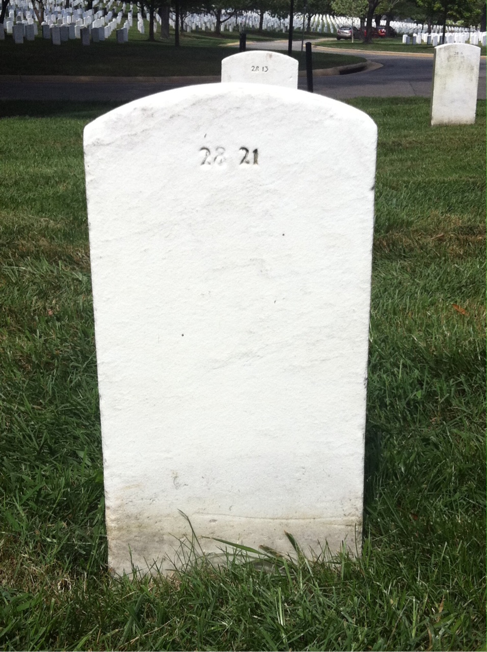 Back of headstone — William Ardeeser
