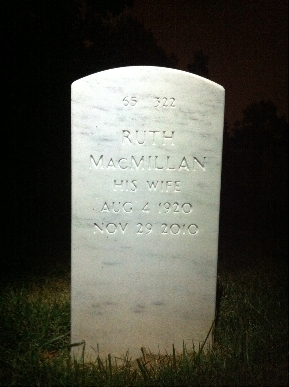 Back of headstone — Clinton Banks