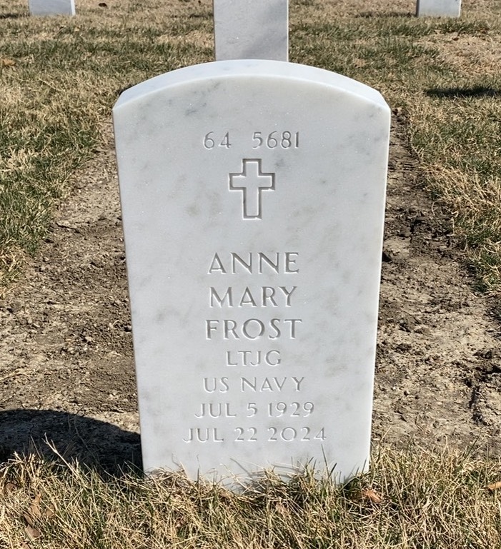 Back of headstone — George Frost