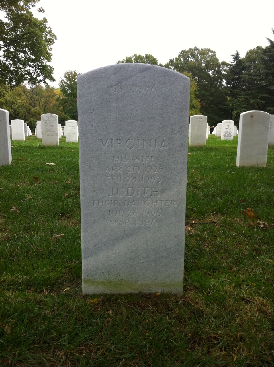Back of headstone — William C Poland