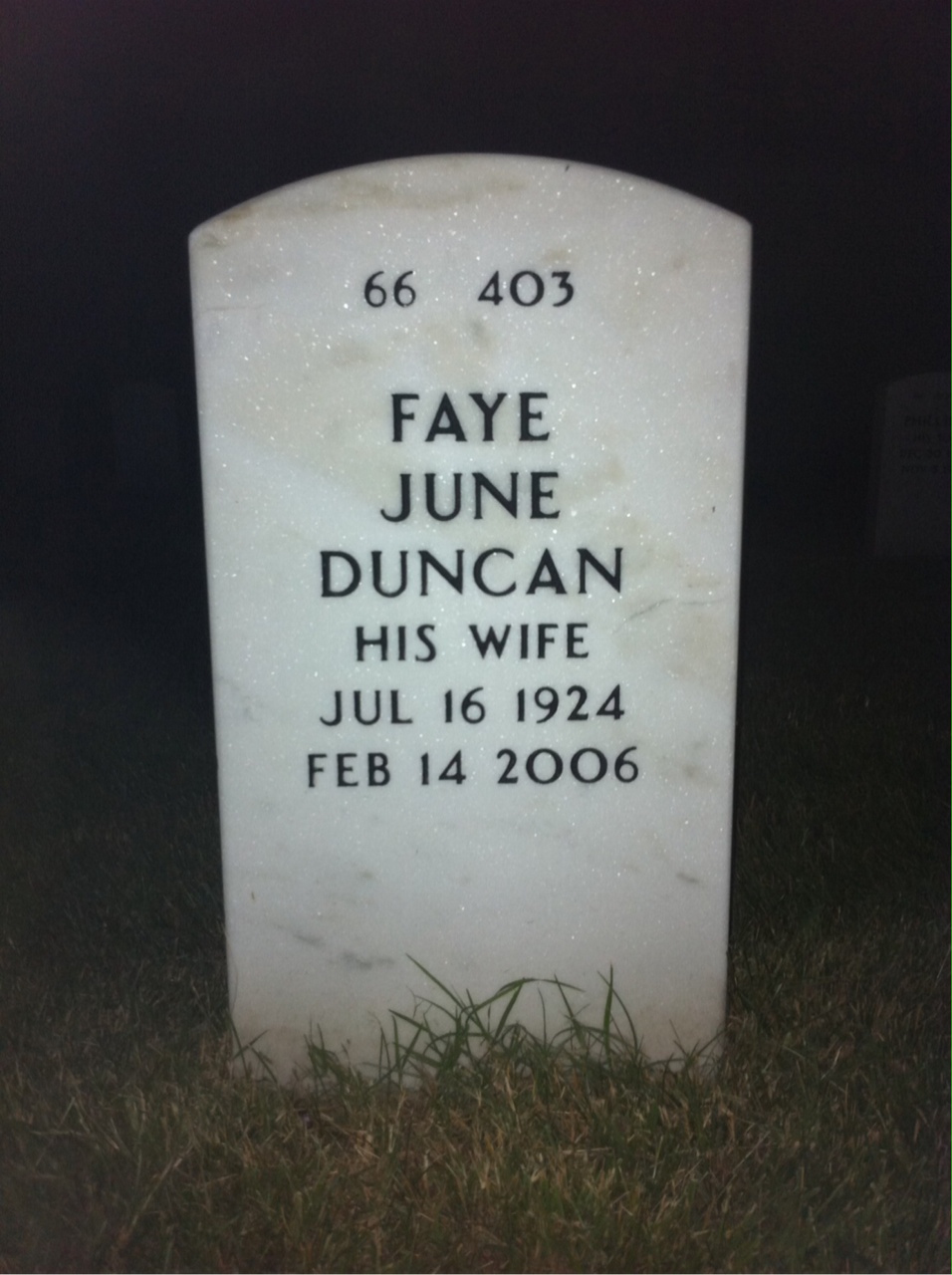 Back of headstone — Joseph Mcdaniel