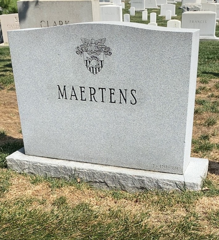 Back of headstone — Thomas Maertens
