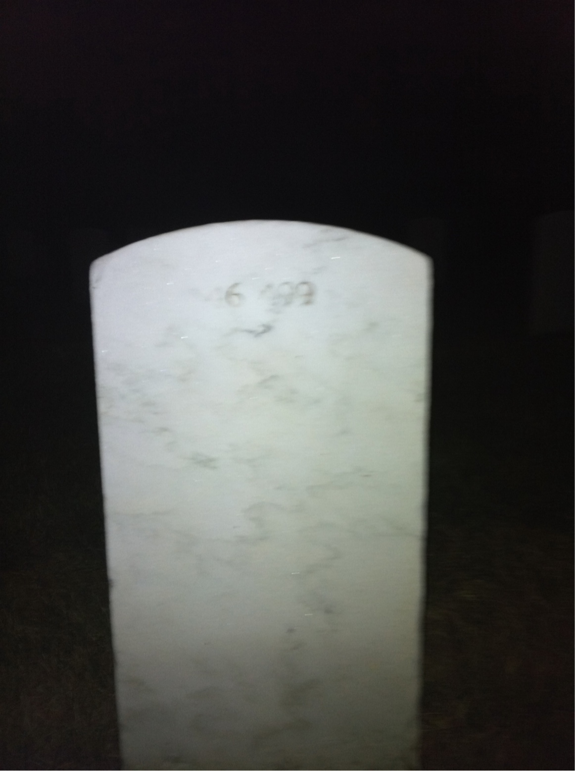 Back of headstone — Jesse Myrick