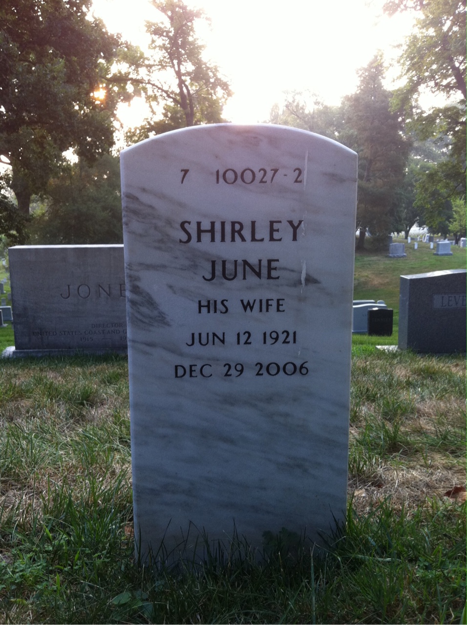 Back of headstone — Robert Norton