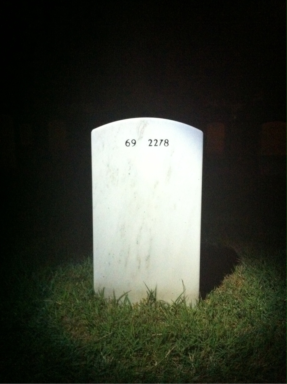 Back of headstone — Clifton Fontenot