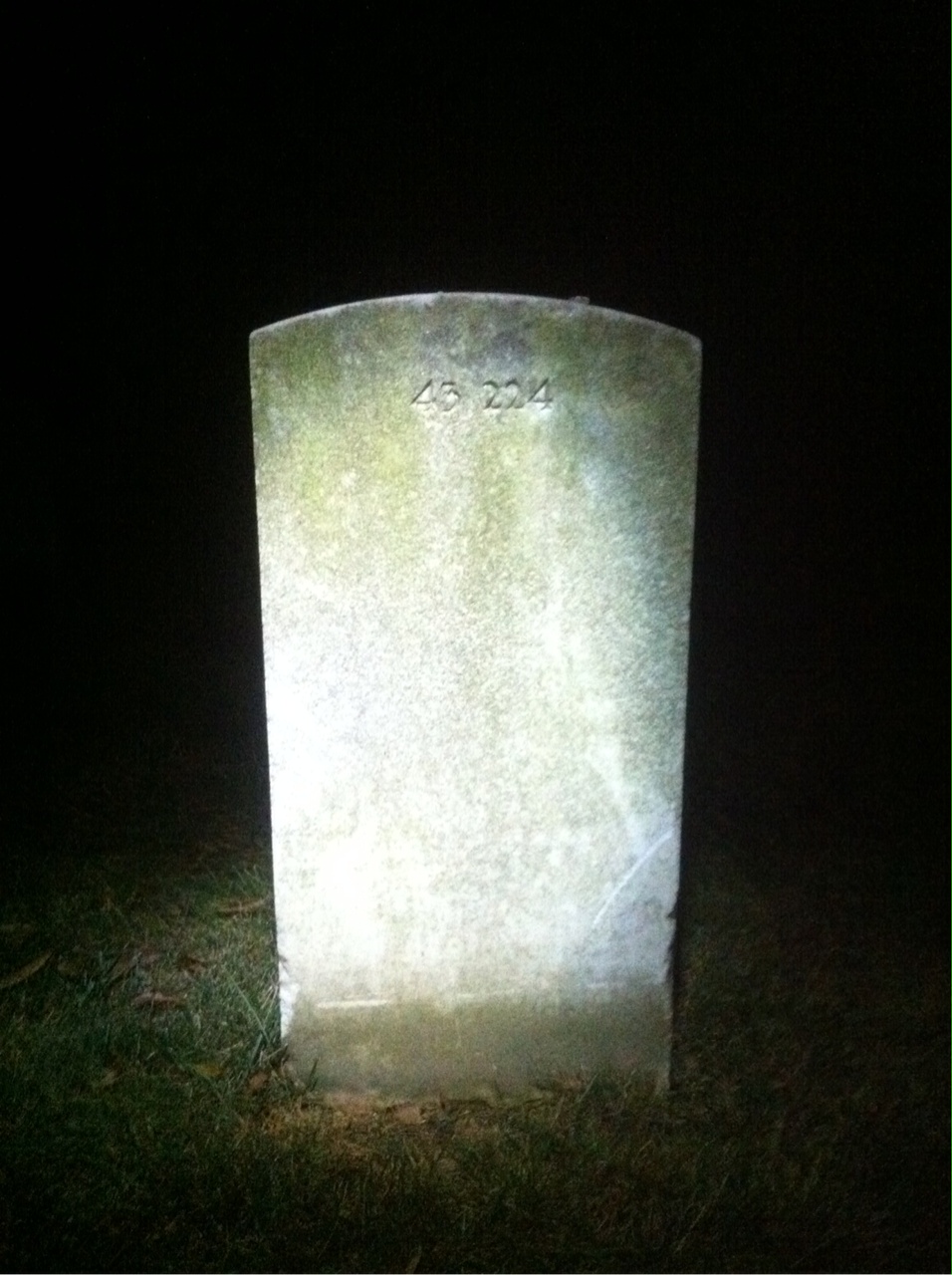Back of headstone — John Bailey