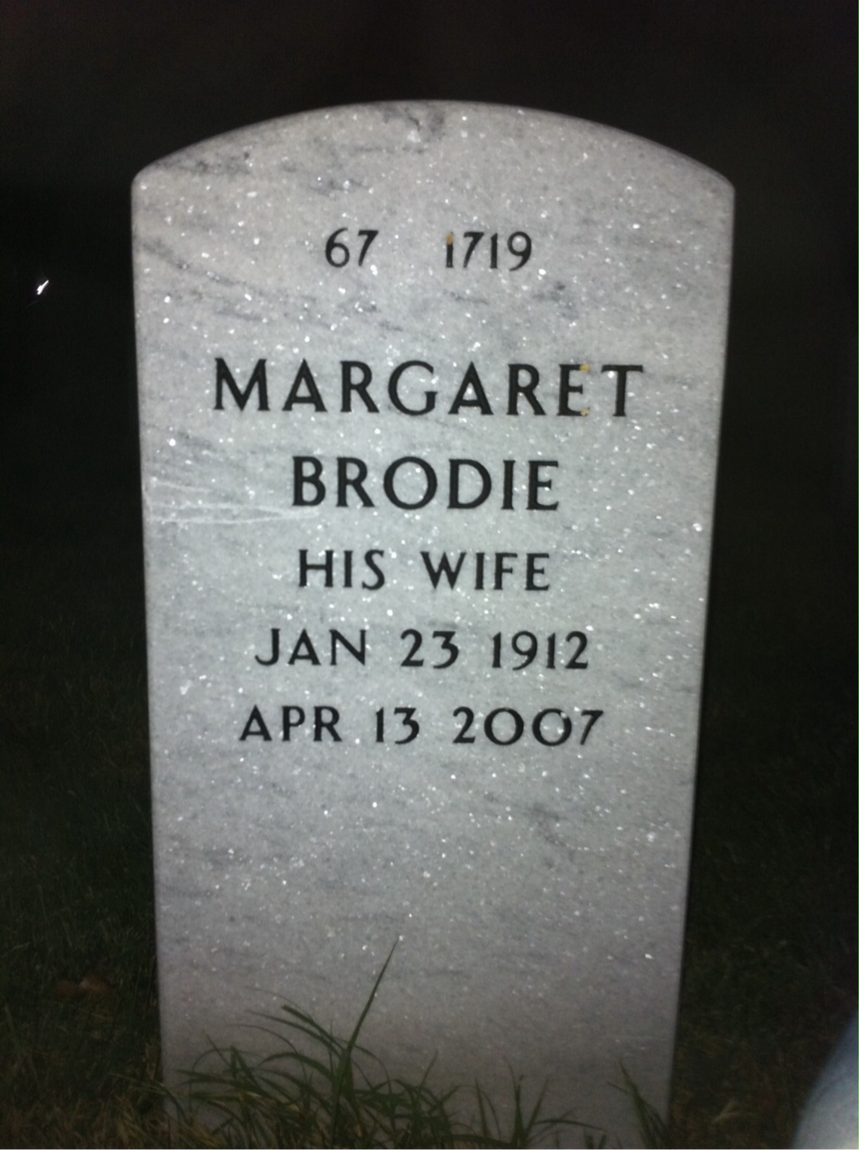 Back of headstone — Carl Richardson