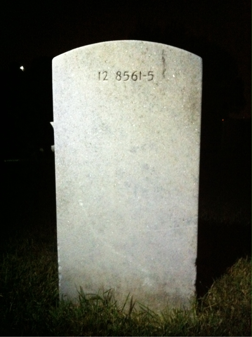 Back of headstone — Thomas Mitchell