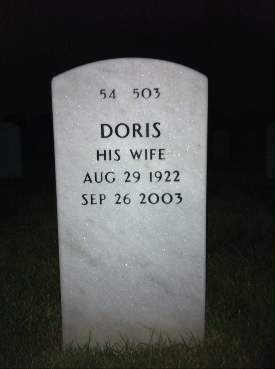 Back of headstone — Charles Lolas