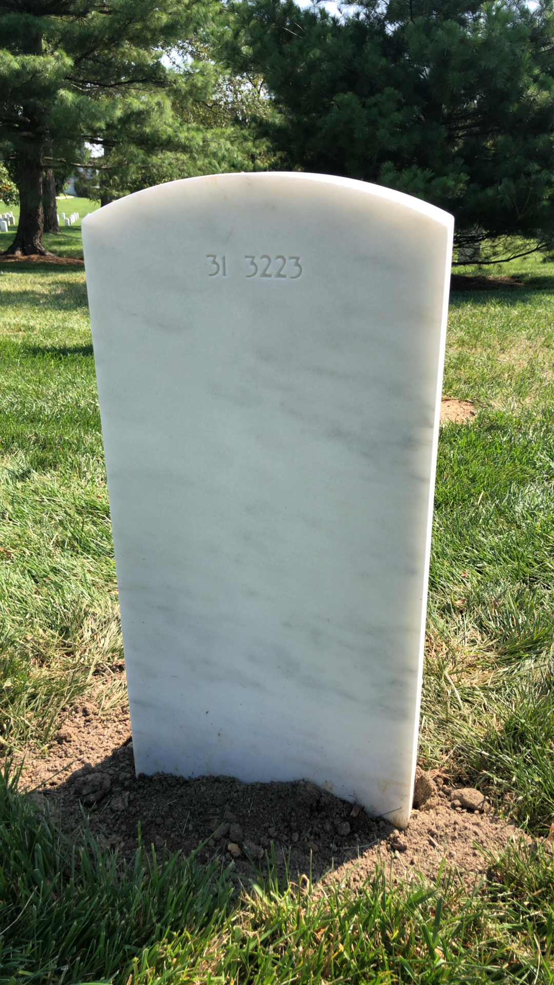 Back of headstone — Donald Avery