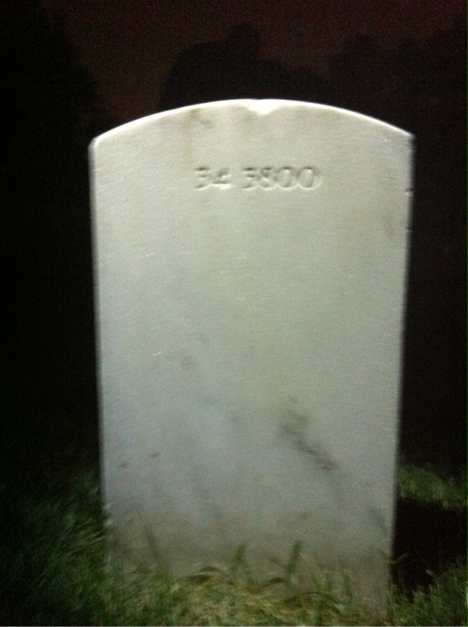 Back of headstone — William Miller