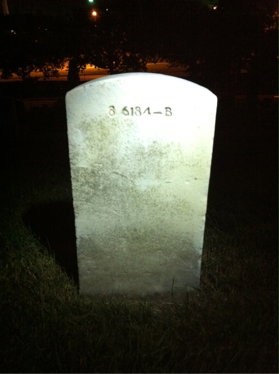 Back of headstone — Beverly Moore