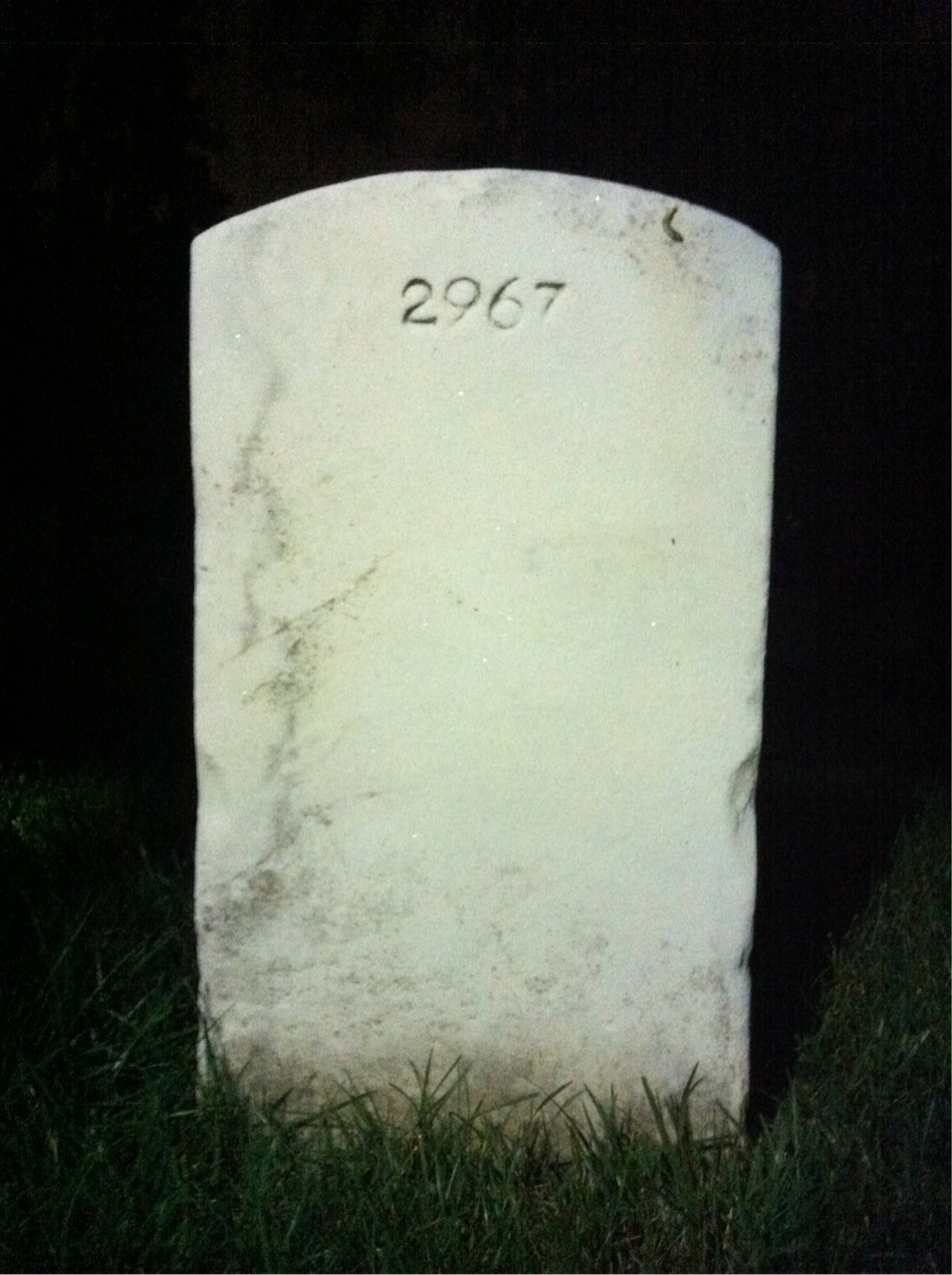 Back of headstone — Ida Mendenhall