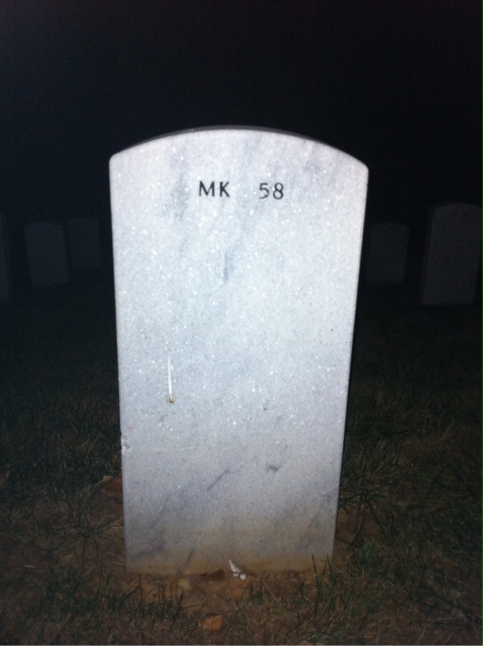 Back of headstone — Mosby Taylor