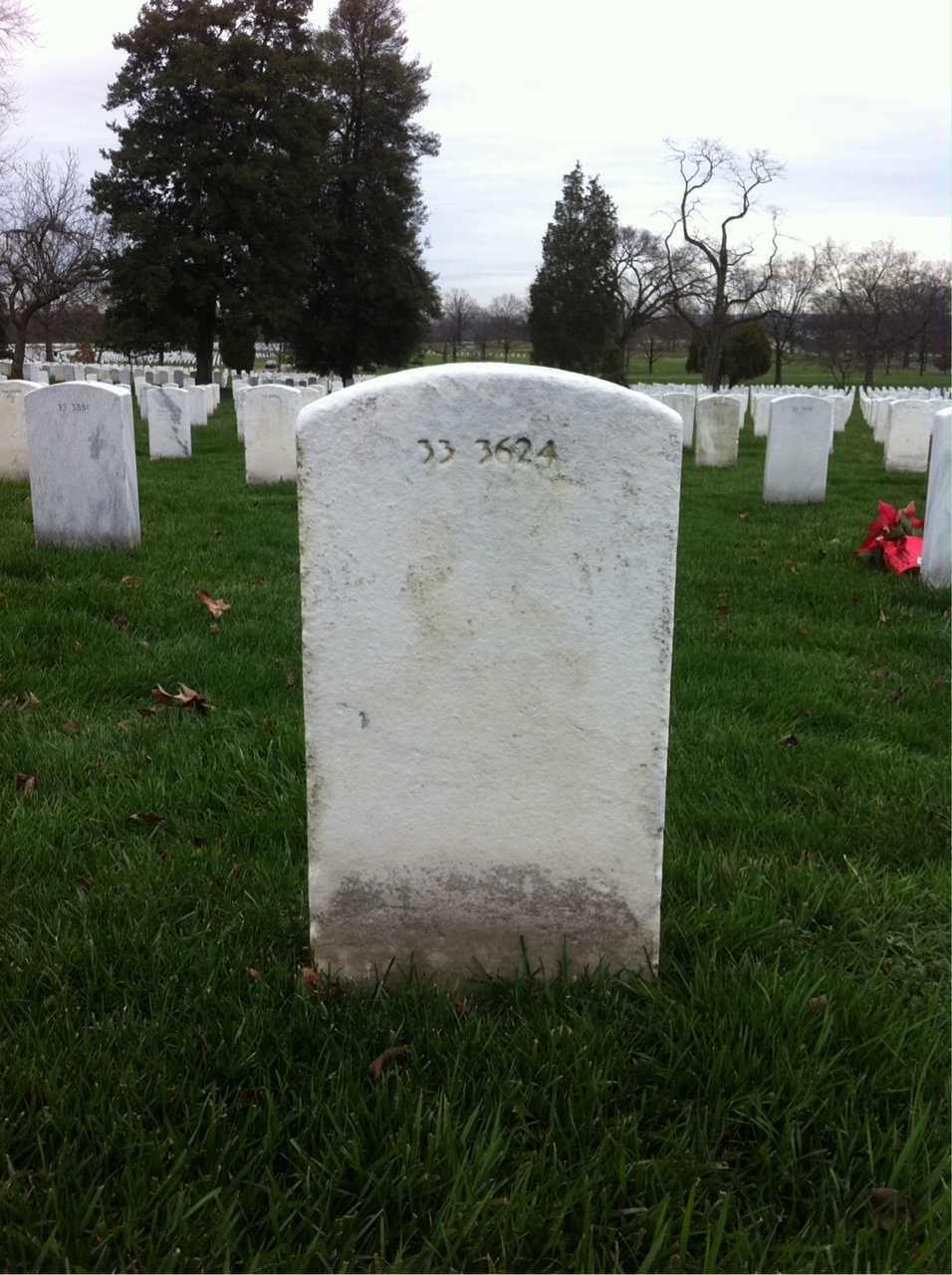 Back of headstone — Charles Bracey