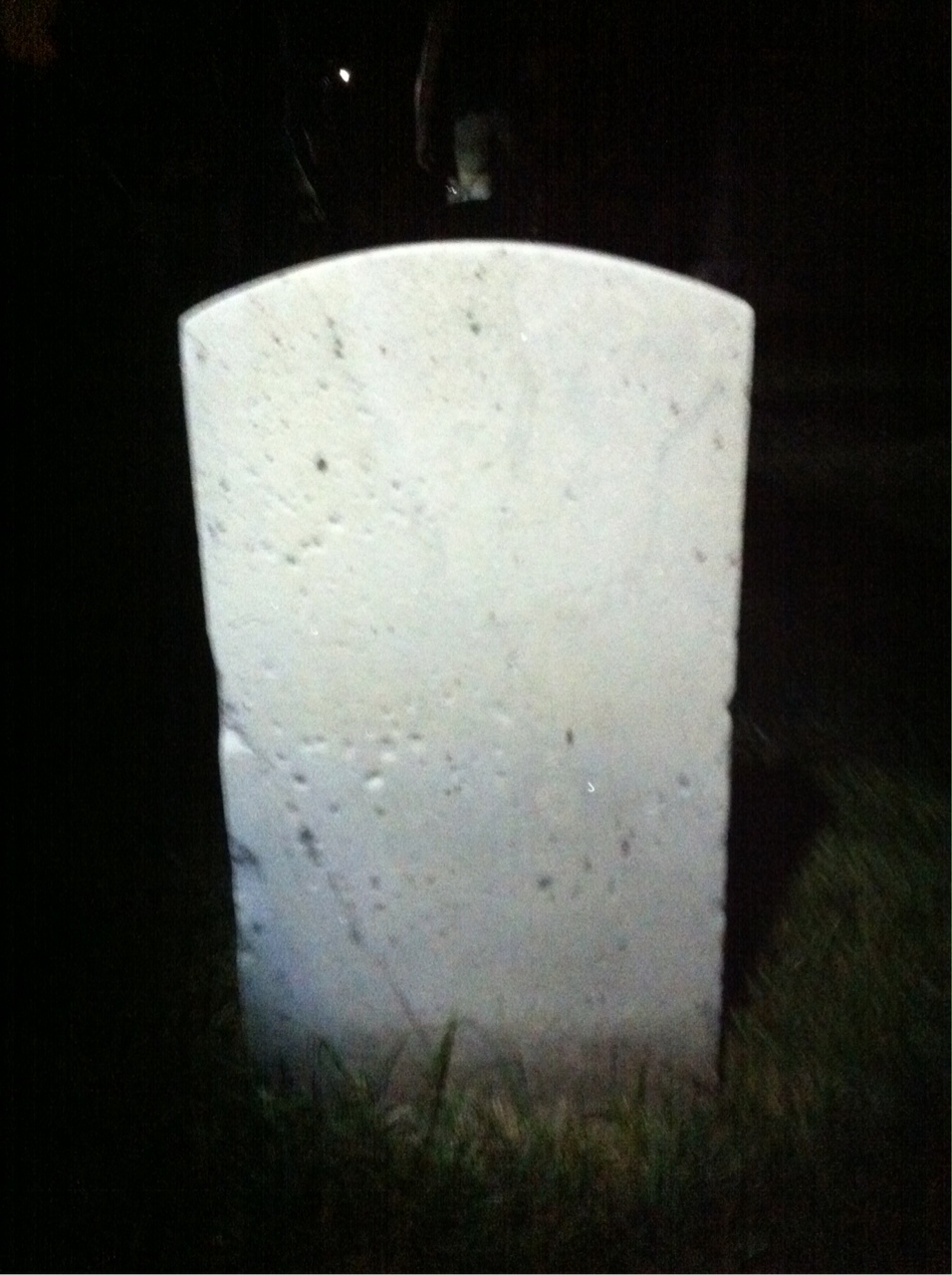 Back of headstone — Augustus Moore
