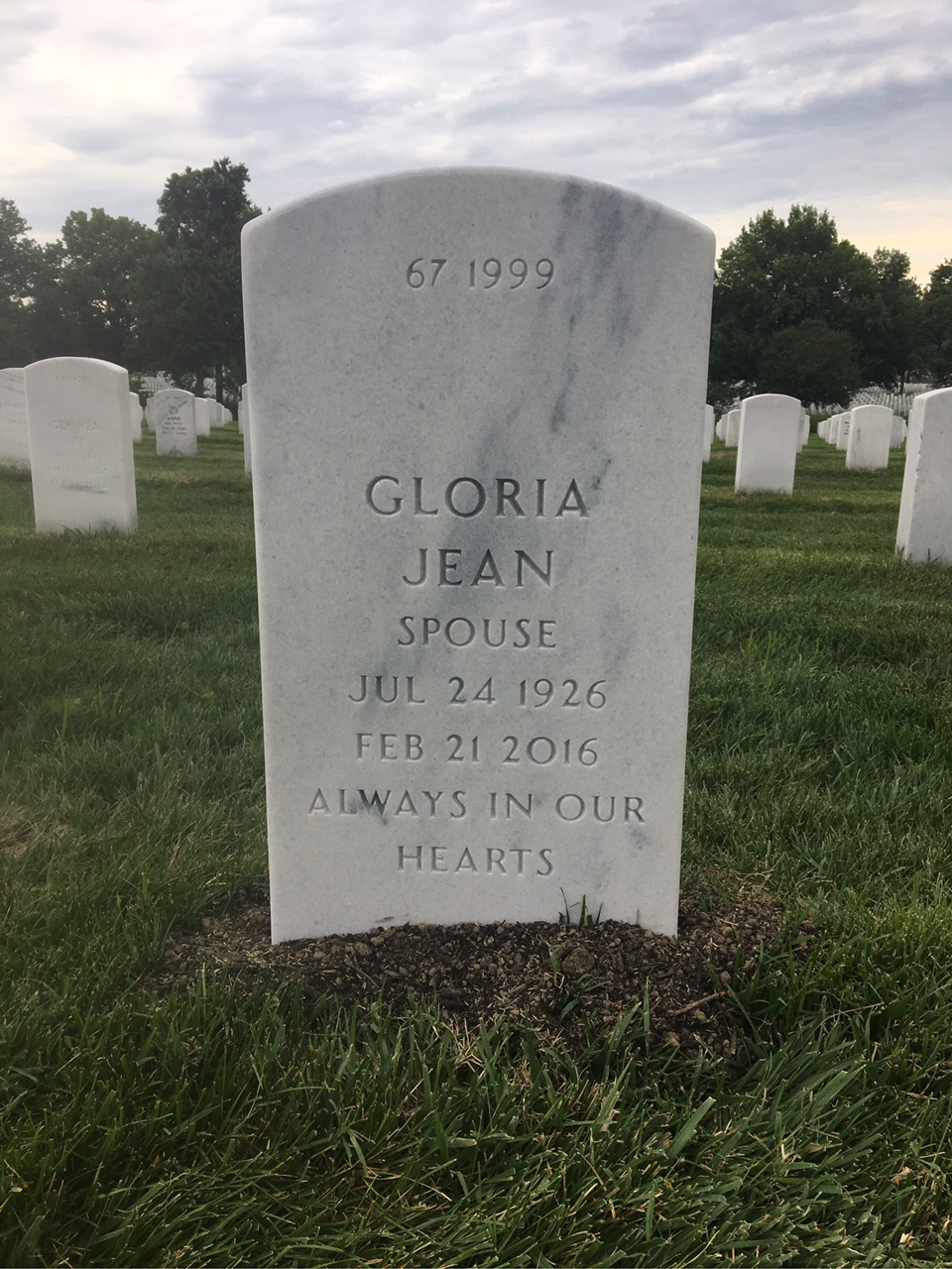 Back of headstone — Kenneth Benson