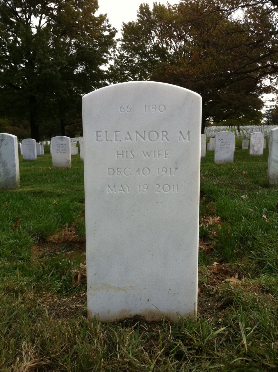 Back of headstone — Edward Mosher