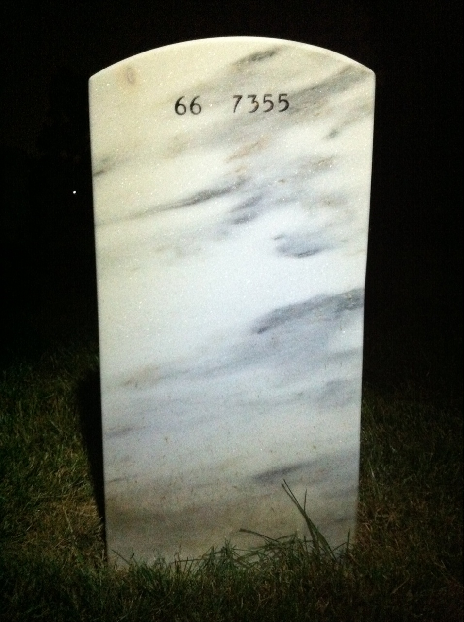 Back of headstone — George Shelton