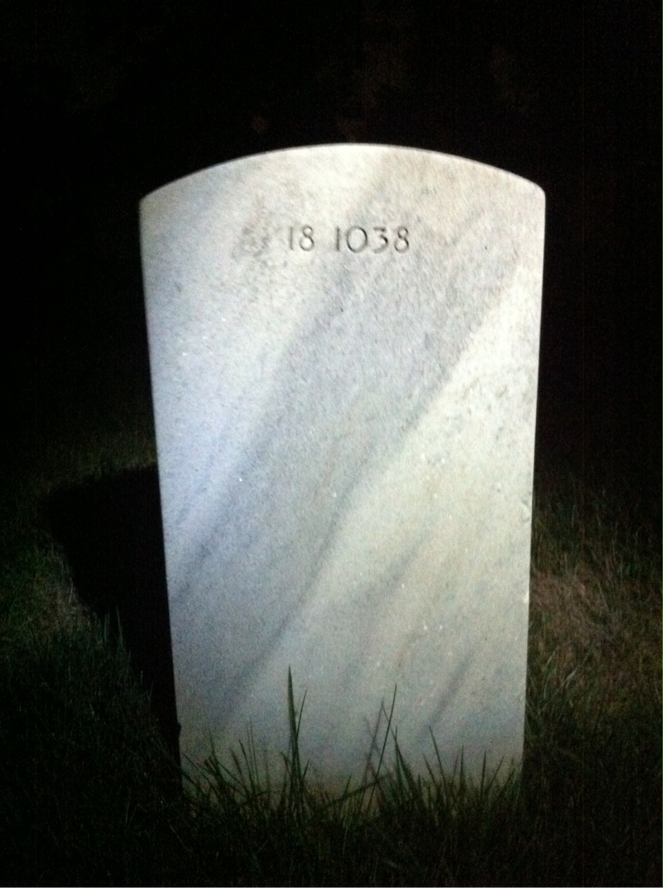 Back of headstone — Harold Adams