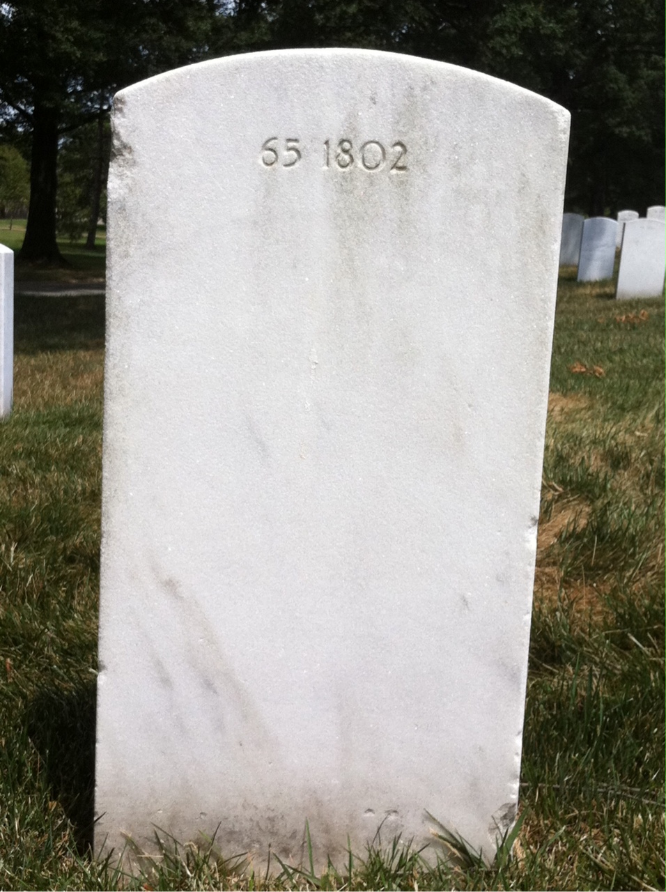 Back of headstone — Elmer Crippin