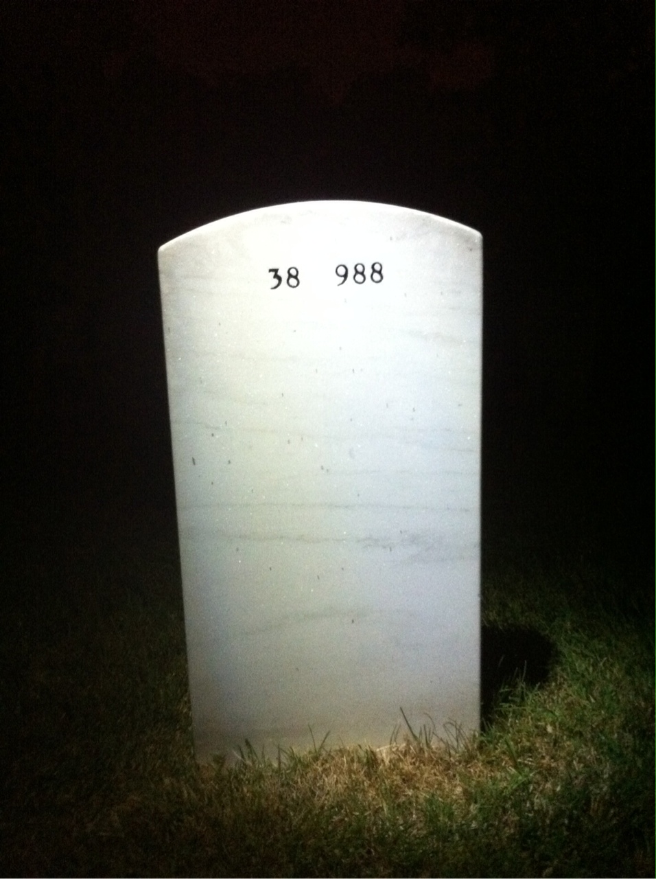 Back of headstone — Norman Randall