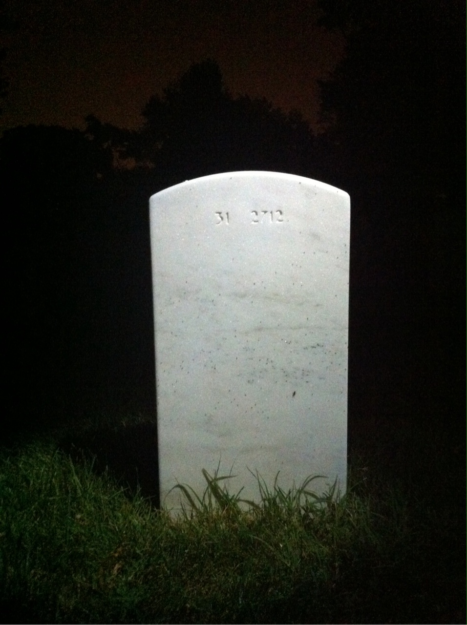 Back of headstone — Claude Brinegar