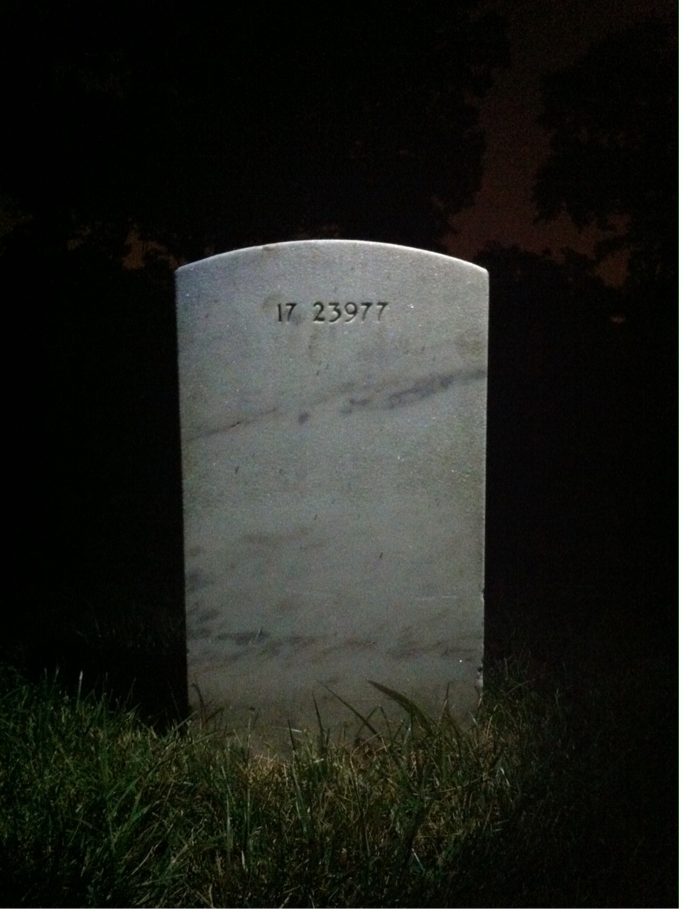 Back of headstone — Charles Mullen