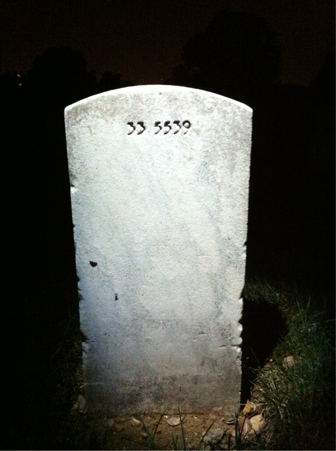 Back of headstone — Julius Andrae