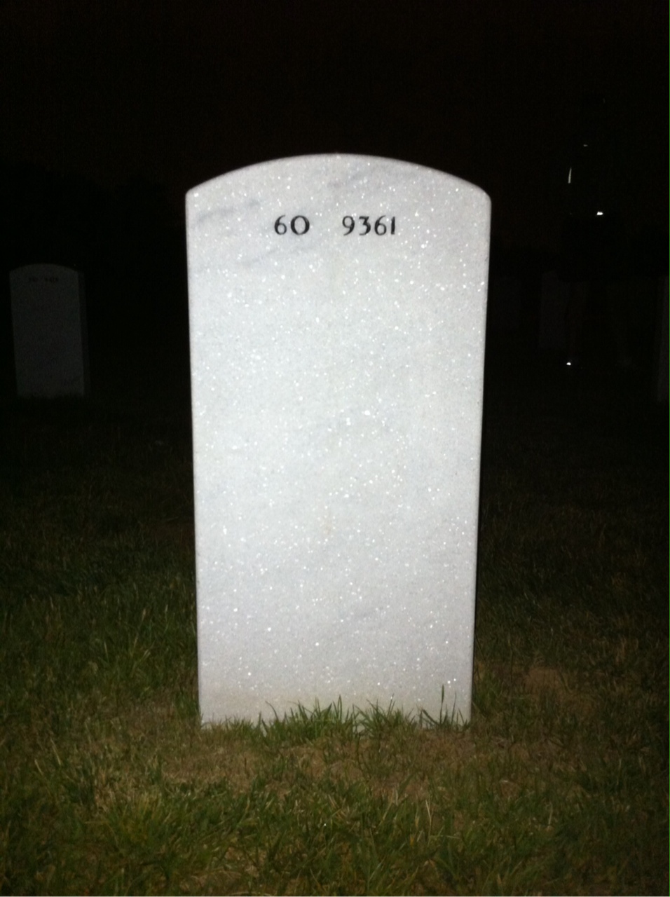 Back of headstone — Robert Criss