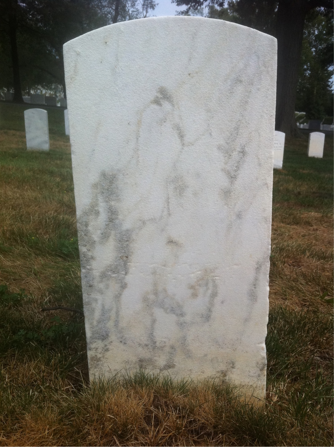 Back of headstone — James Banks